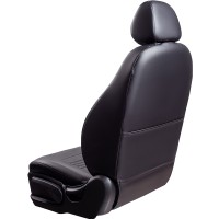 Авточехлы «Lord Auto Турин Экокожа» Ford Kuga ll 01.2011-10.2019 г.в., раздельная задняя спинка и сиденье (C520 кроссовер 5 дверей, чёрный/чёрный)