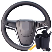 Оплетка на руль из «Premium» экокожи Opel Astra J 2009-2015 г.в. (для руля без штатной кожи, черная)
