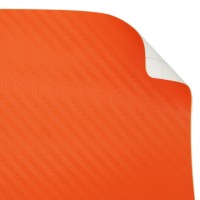 Плёнка «3D CARBON» оранжевая (127 см)